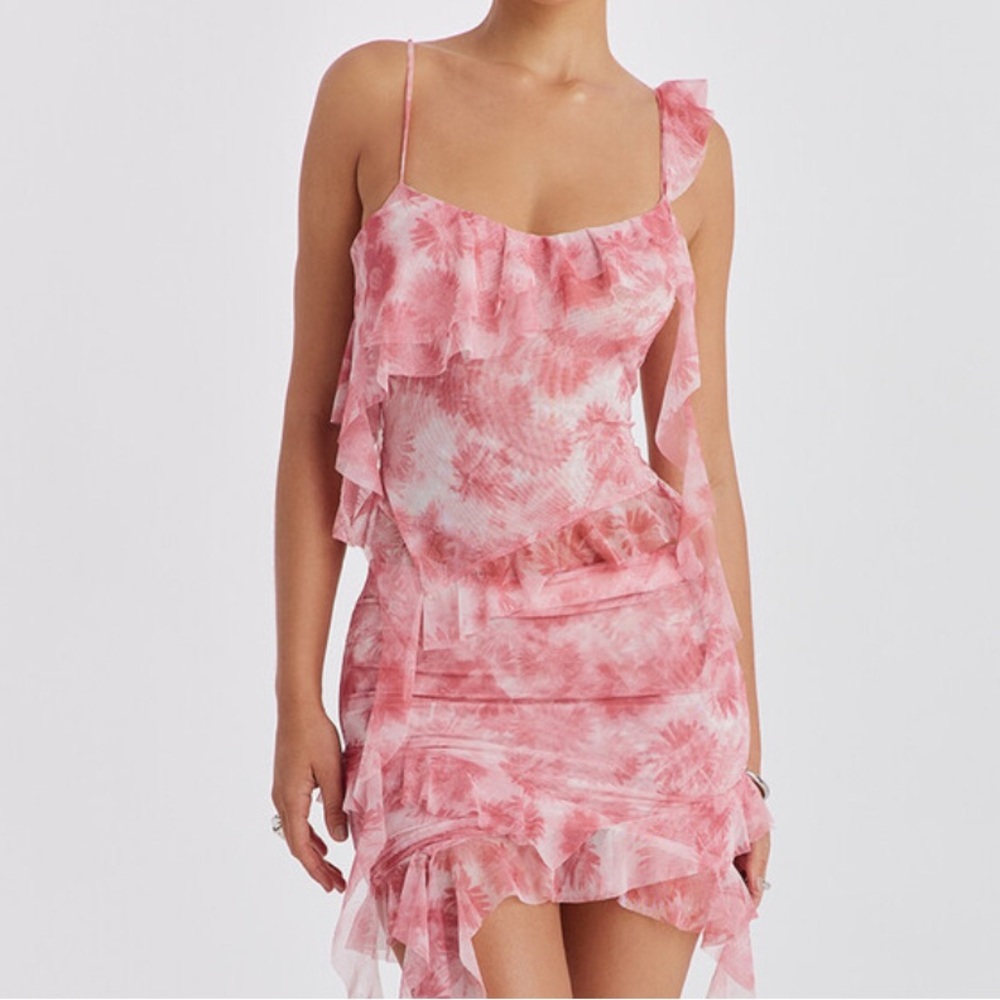 BRAND NEW Mistress Rocks Floral Whisper Ruffle One-Shoulder Top